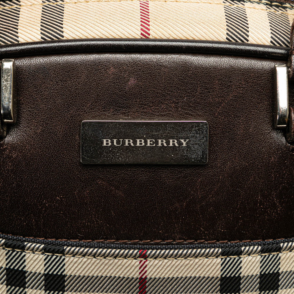 Pre-Loved Burberry House Check Canvas Handbag - Picture 5 of 6